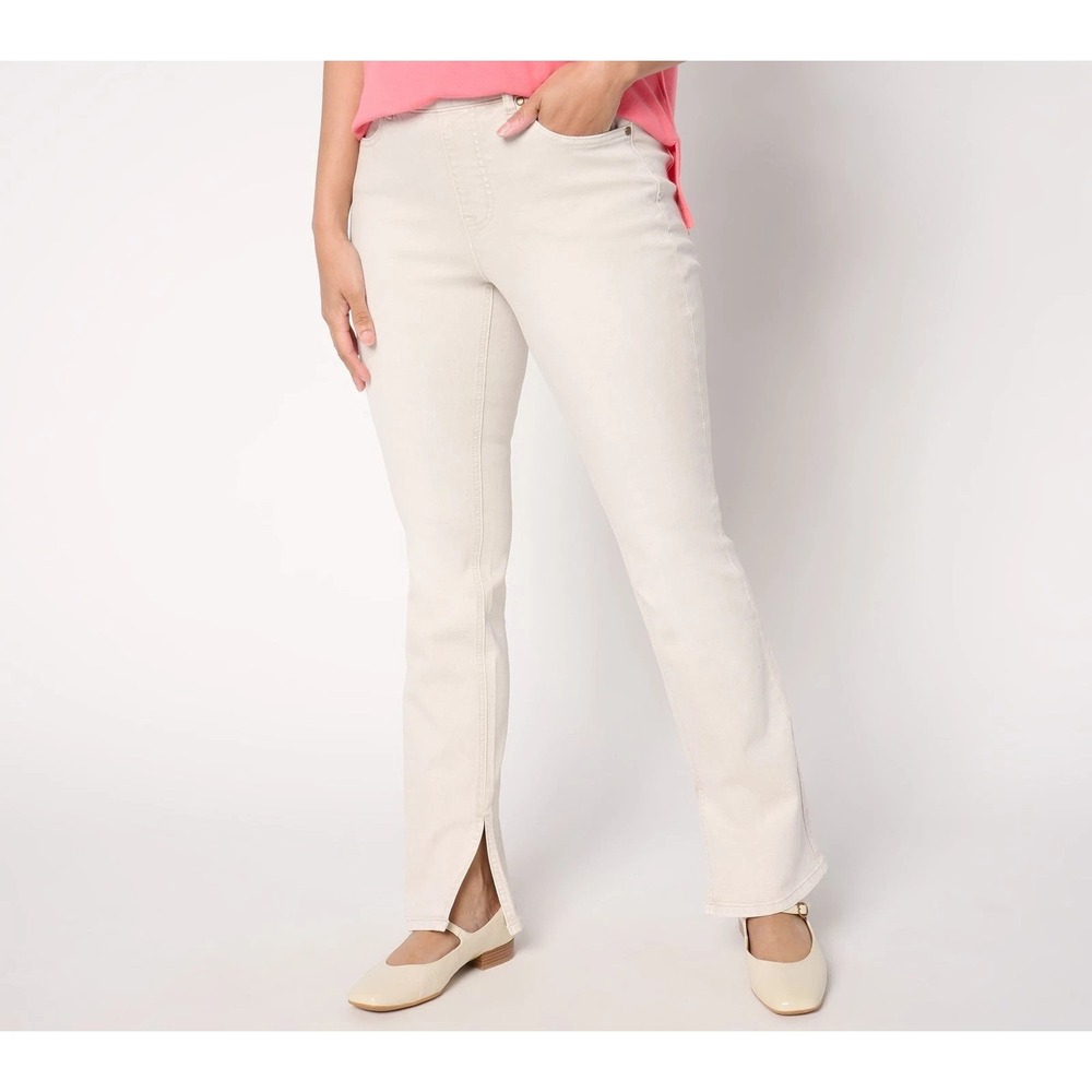 Isaac Mizrahi Livel Recular Colored Denim Slim Bootout Jeane Dark Dat, Reg 14